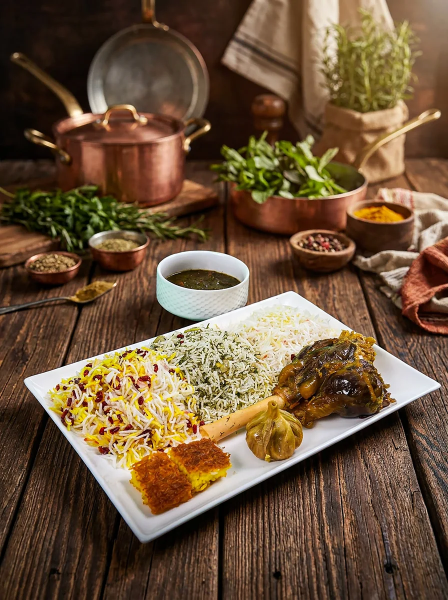 Lamb Shank with Rice